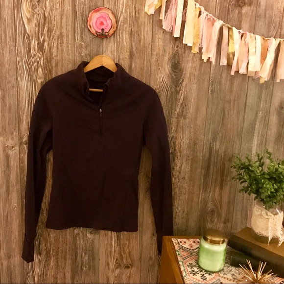 lululemon athletica Jackets & Blazers - {lululemon athletica} black cherry half zip top 6